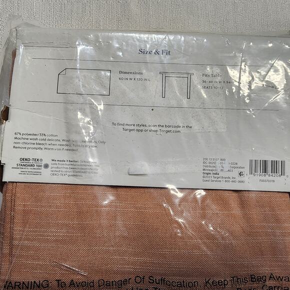 Threshold rectangular tablecloth W60'' x L120'' - Picture 3 of 7